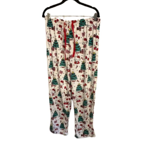 Hello Kitty by Sanrio Fleece Pajama Pants | Christmas Holiday Print | Medium - Picture 1 of 2